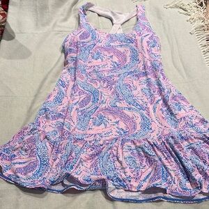 Lilly Pulitzer luxletic tennis dress large w/ matching shorts. Padded shelf bra